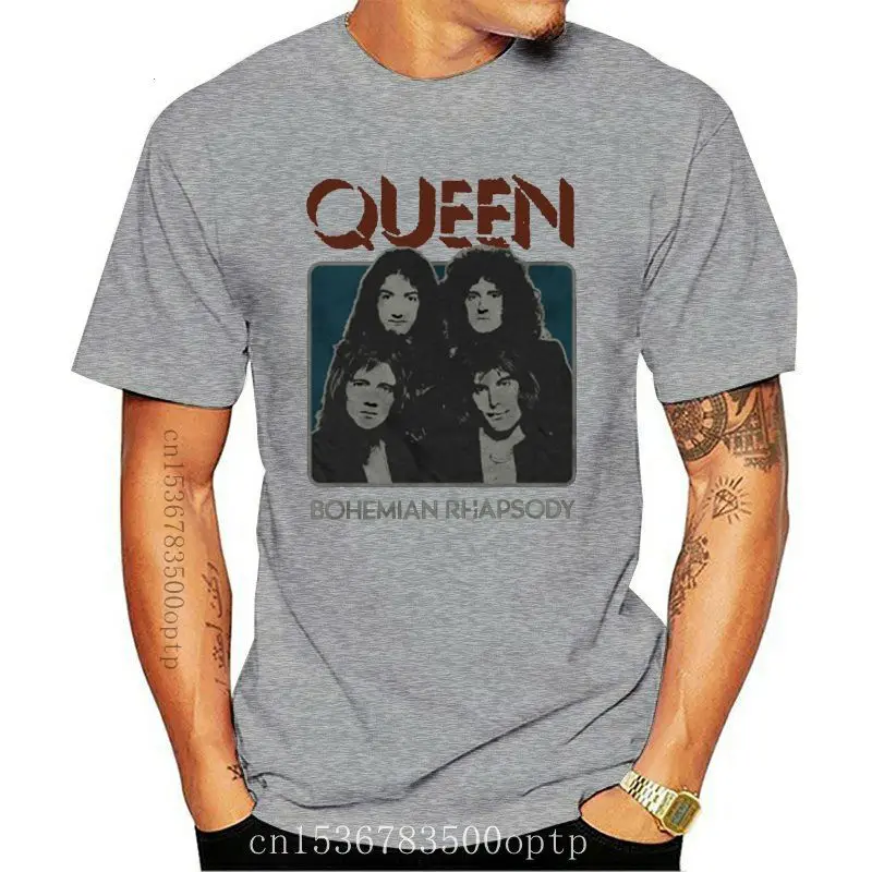 

Queen Vintage Rock T-shirt Bohemian Rhapsody Group Queen Shirt Freddie Mercury2018 Fashion Short Sleeve