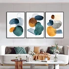 3 Панели абстрактная красочная Геометрическая Картина на холсте в скандинавском стиле современные плакаты и принты настенное искусство для гостиной домашний декор