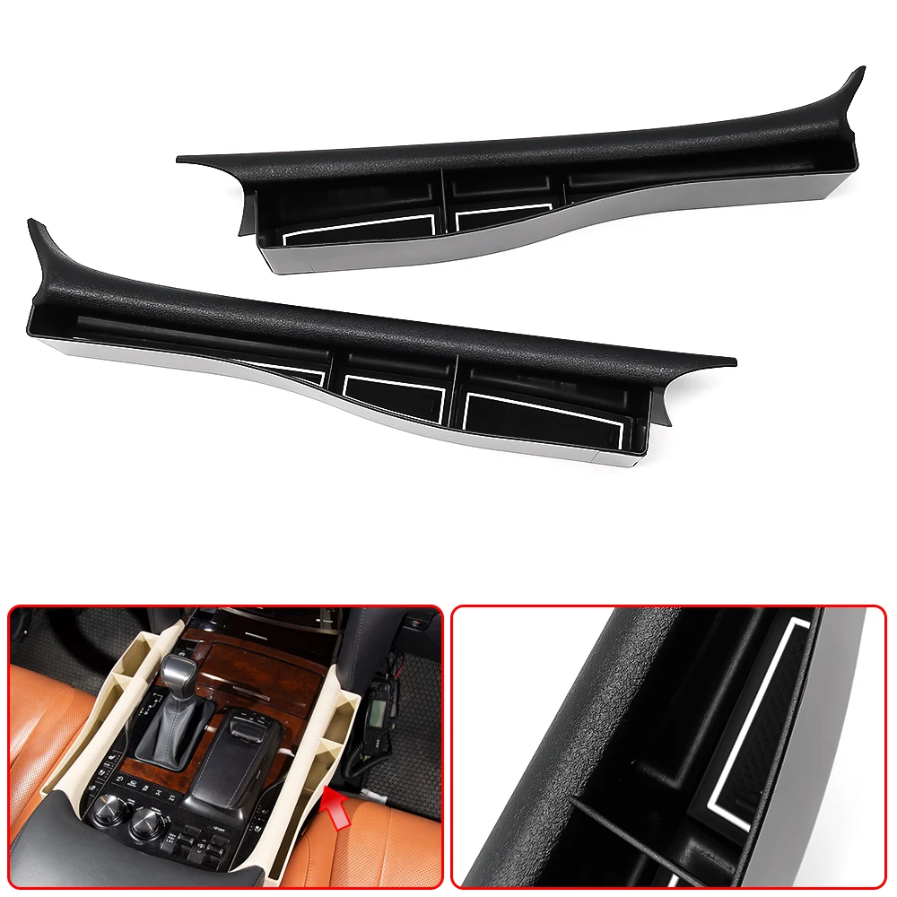

For Lexus LX570 2016 2017 2018 2019 2020 Car Seat Crevice Storage Box Left and Right Cup Holder Organizer