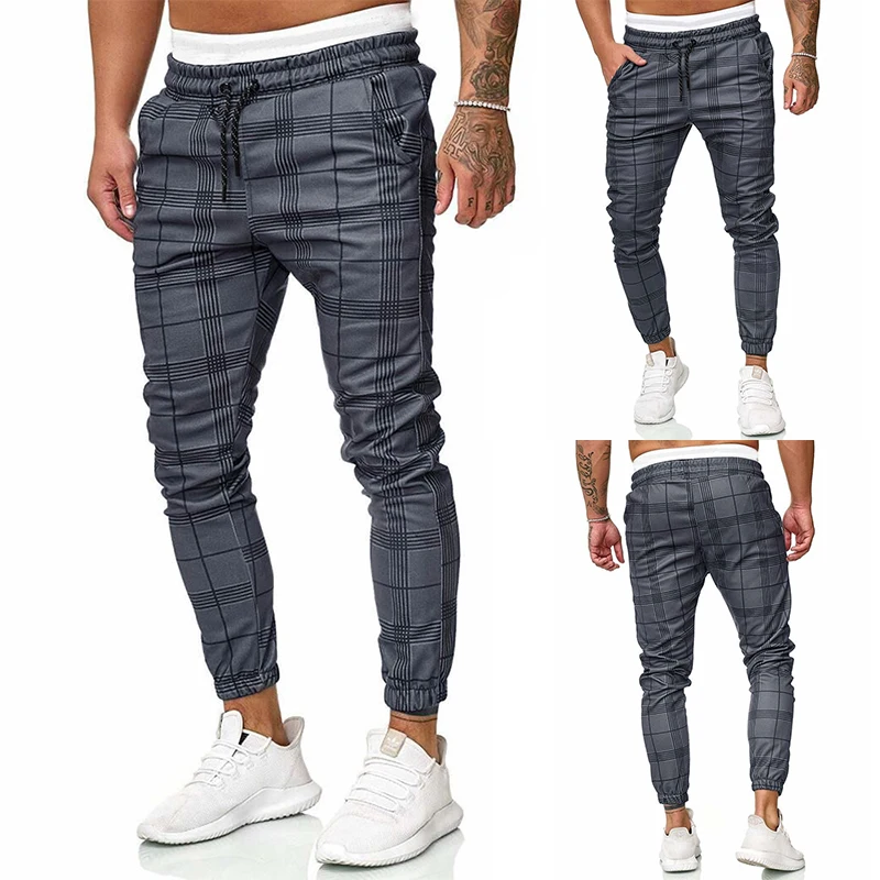 Adisputent Men's Outdoor Pants Male Spring Autumn Slim Fit Drawstring Pockets Sweatpants Trackpants Casual Long Trousers New | Мужская