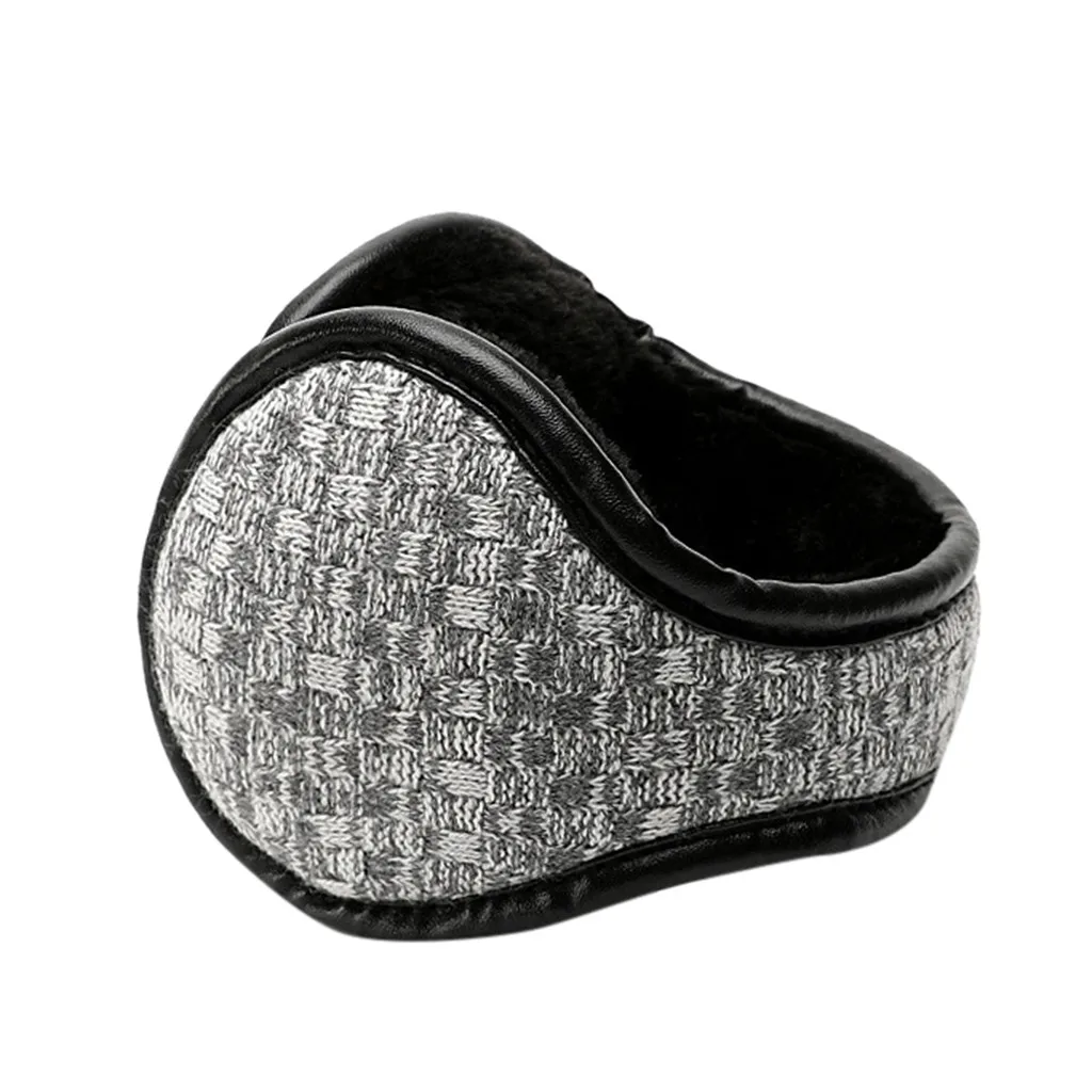 Женские теплые вязаные наушники зимние наушники-вкладыши с плюшевой подкладкой #