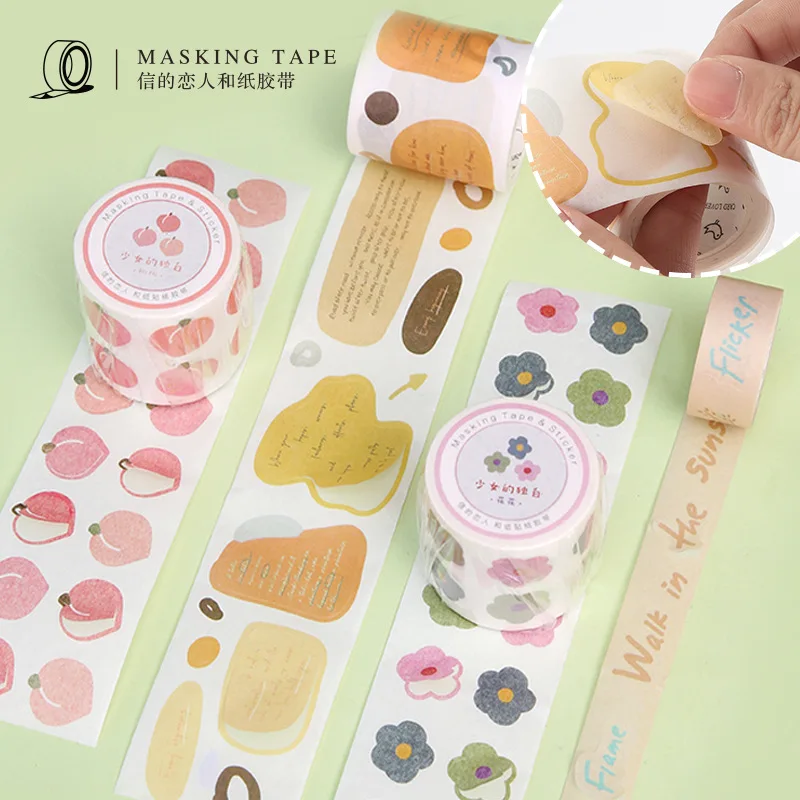 

5M Girls Monologue Series Cute Washi Tape Masking Tape Journal Supplies Scrapbooking Paper Stationary