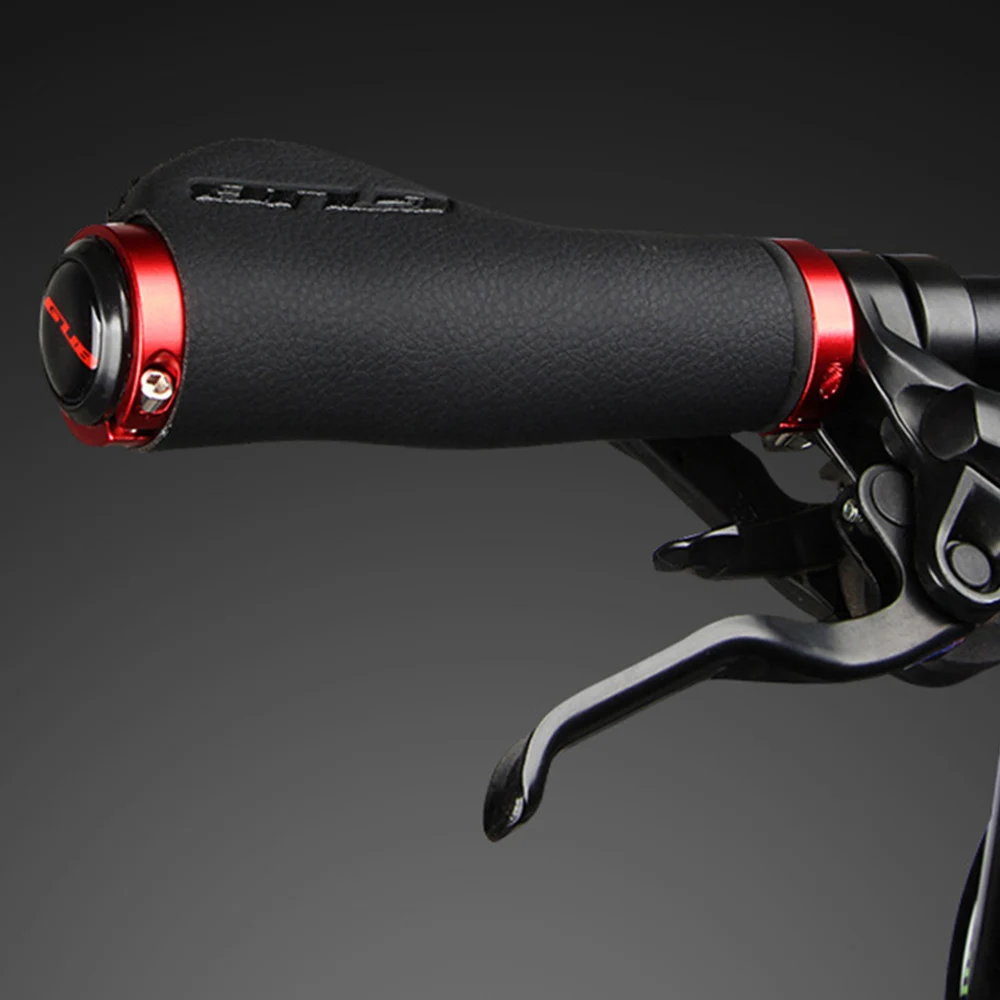 

1Pair 608 Handle Bar Grip Shock-Proof Anti-Slip Leather Bicycle Grips for Foldable Skateboard Smart Electric Kick Scooter Handle