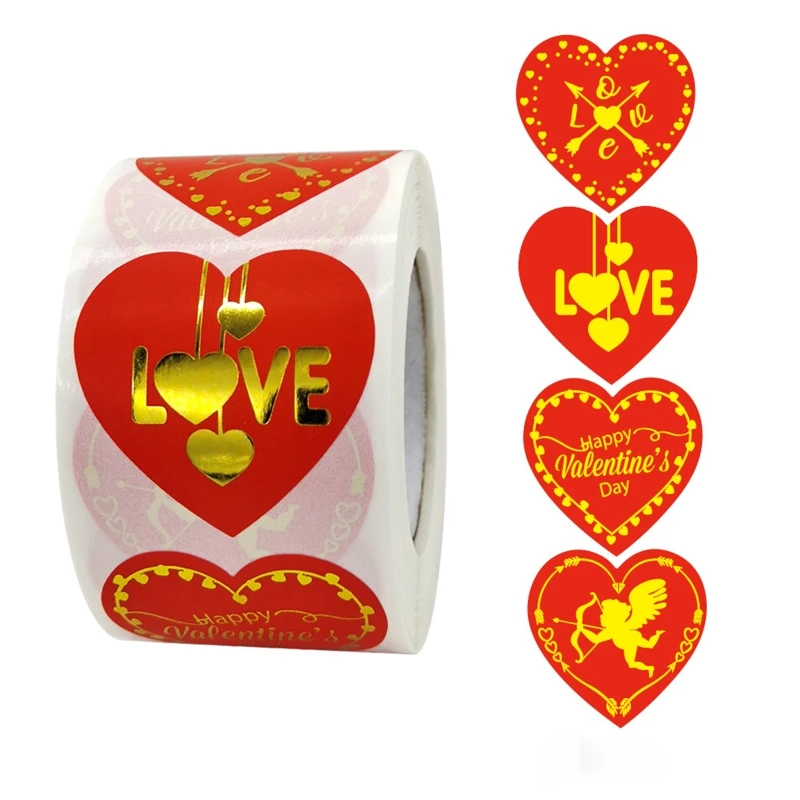

500 шт., наклейки для свадьбы, Рождества, Дня Святого Валентина