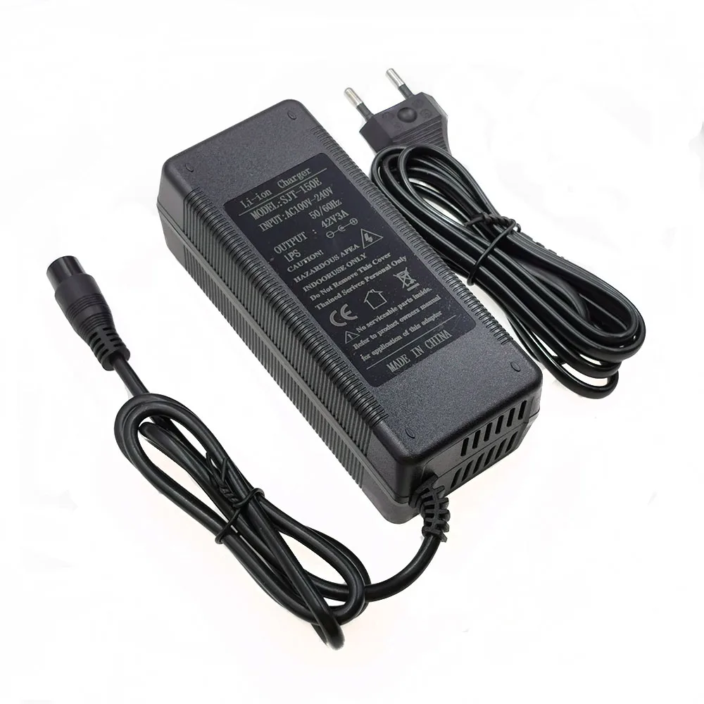 42v 3a li ion battery charger for 10s 36v lithium battery electric bike electric scooter charger plug dcxlrrcaiec connector free global shipping