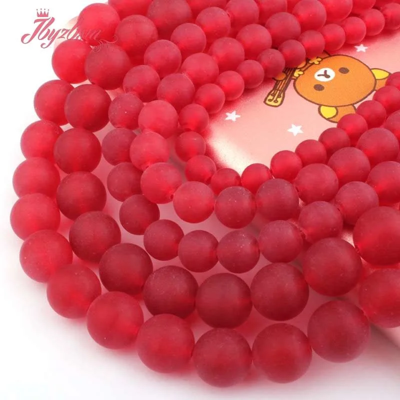 Матовые Круглые бусины 6 8 10 мм шарики красные нефриты каменные для