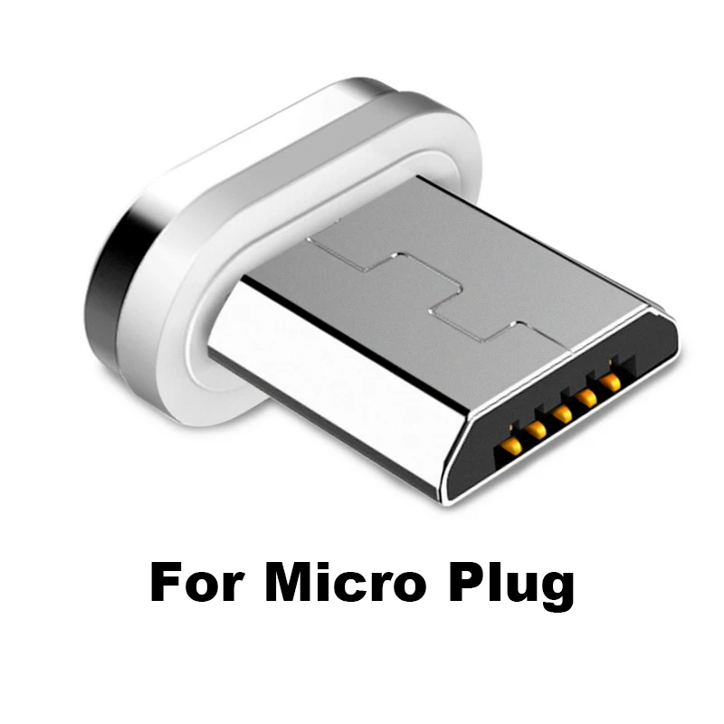 1 м Быстрая зарядка 3A Магнитный кабель Micro usb type C Быстрая зарядка для iPhone X samsung A50 магнитные Кабели для телефонов Android USB C шнур - Цвет: Only Micro Plug