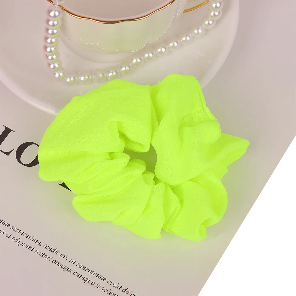 Неоновые эластичные резинки для волос Красочные заколки конского хвоста розовые