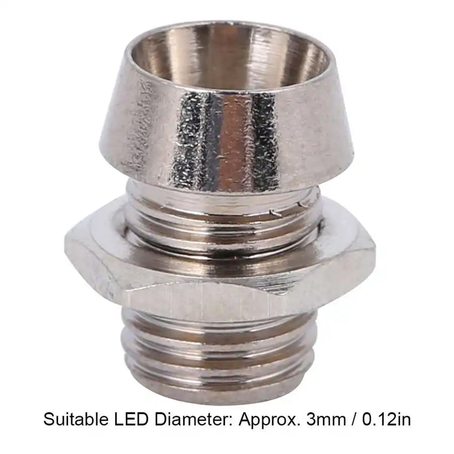 Патрон для светодиодной лампы металлический держатель 3 мм с зажимом медный