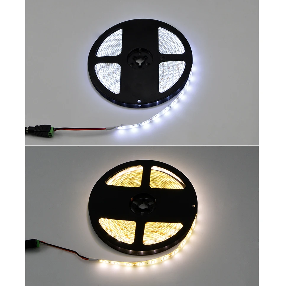 5 м/рулон белый/теплый белый 300 Светодиодная лента светильник лента 5630 SMD лампа более яркая, чем 2835 3528 5050 для декора