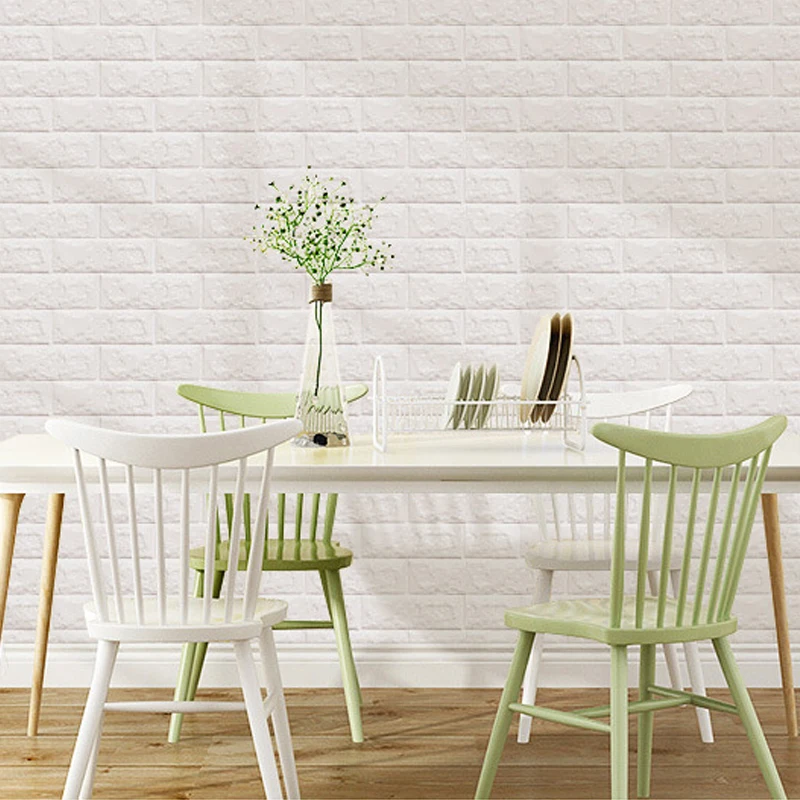 

10/20 Pcs 3D Brick Wall Stickers DIY Self Adhensive Decor Foam Waterproof Wall Covering Wallpaper For TV Background Wallpaper