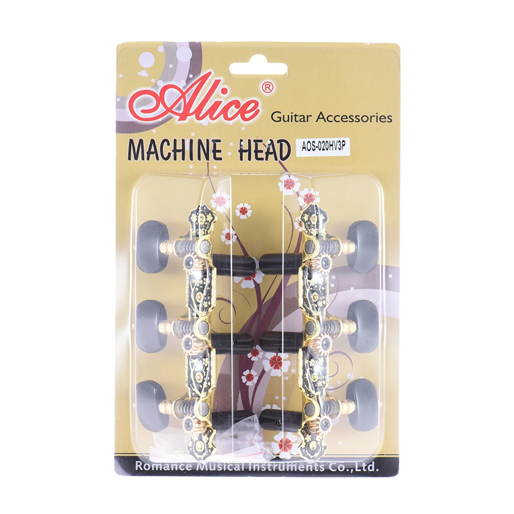 Alice AOS-020HV1P 2pcs(L&ampR) Acoustic Classical Guitar Tuning Keys Pegs String Tuners 3+3 Machine Heads (Short) | Спорт и