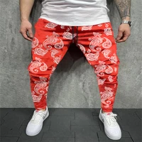 printed casual fashion personality trend casual trousers mens track pants casual sports mens pants casual sweatpants male