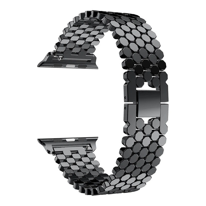 Strap for apple watch band correa applewatch 44mm 40mm 42mm 38mm iwatch series 6 SE 5 4 3 Shine Metal Stainless steel bracelet |