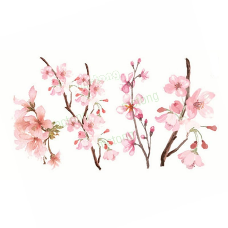 Свежий красный цветочный лист маргаритки чехол для татуажа рук и ног