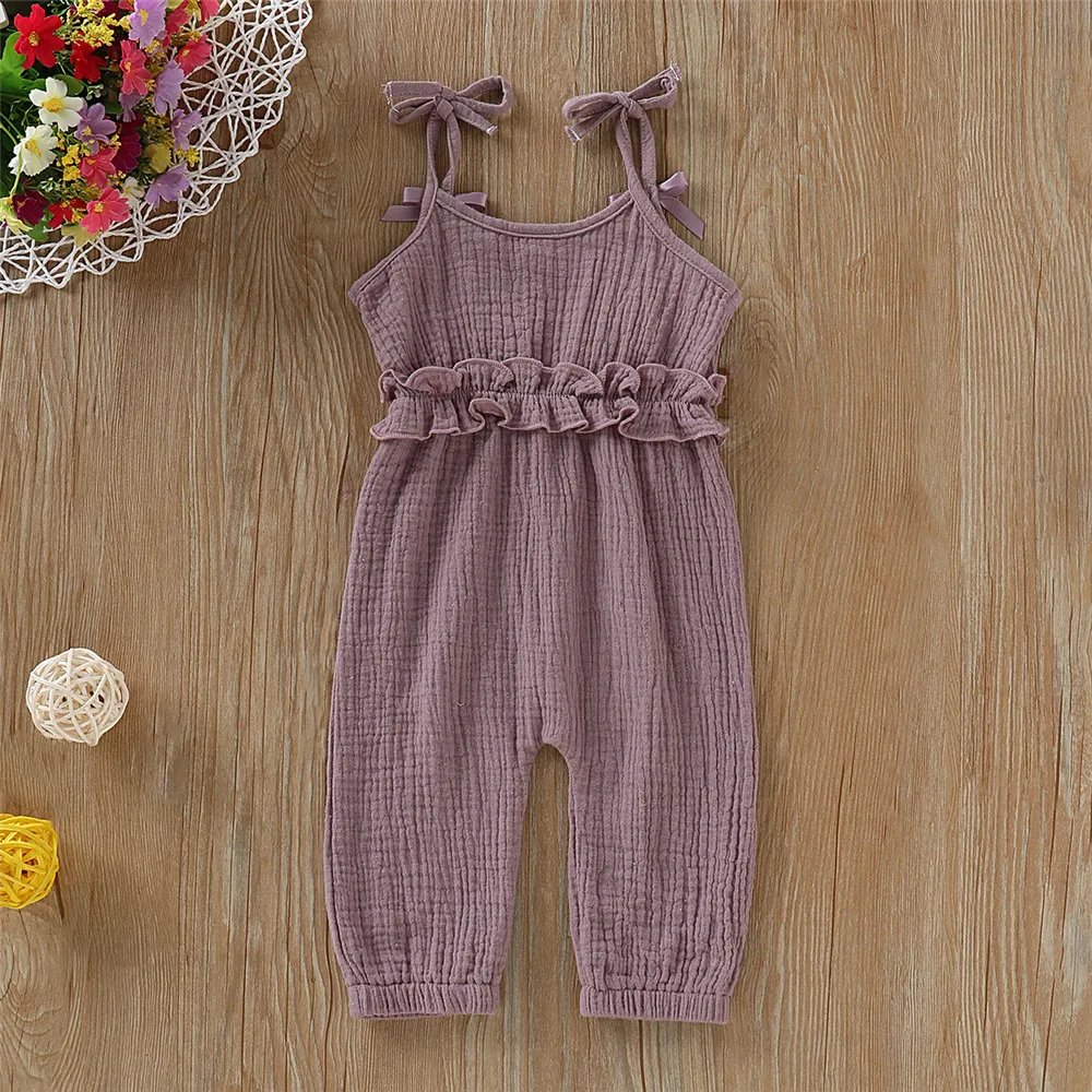 

Summer Baby Girls Rompers Sleeveless Ruffles Cute Jumpsuits For Newborns Children Holiday Costume Toddler Girls Casual Outfits