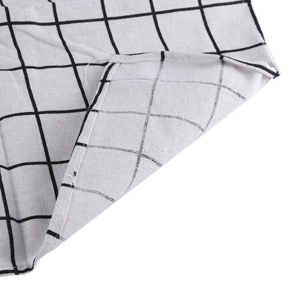 Модный напечатанный домашний Кухонный Фартук с карманом из мягкого хлопка и льна