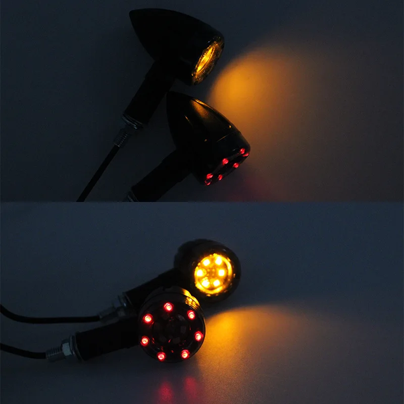 

4Pcs/set 12V Universal Turn Signal Light Indicator Blinker Lamp Signal Lamp for Yamaha Harley Kawasaki Honda Turn Signal Light