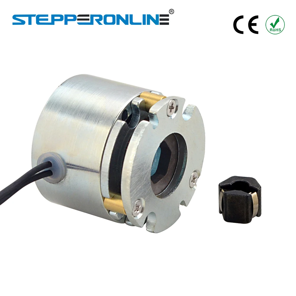Freio eletromagnético dc 24vdc 0.25nm (35.4oz.in) para motor de passo nema 17 cnc