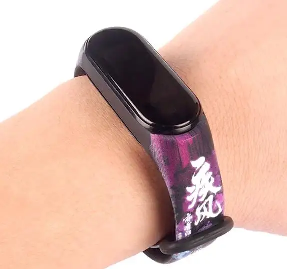 Браслет на запястье для Xiaomi Mi Band 5 6 силиконовый браслет с изображением лисы -