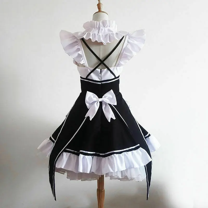 Костюм для косплея Ram Rem из аниме Re:zero Kara Hajimeru Isekai Seikatsu Униформа парик девушек