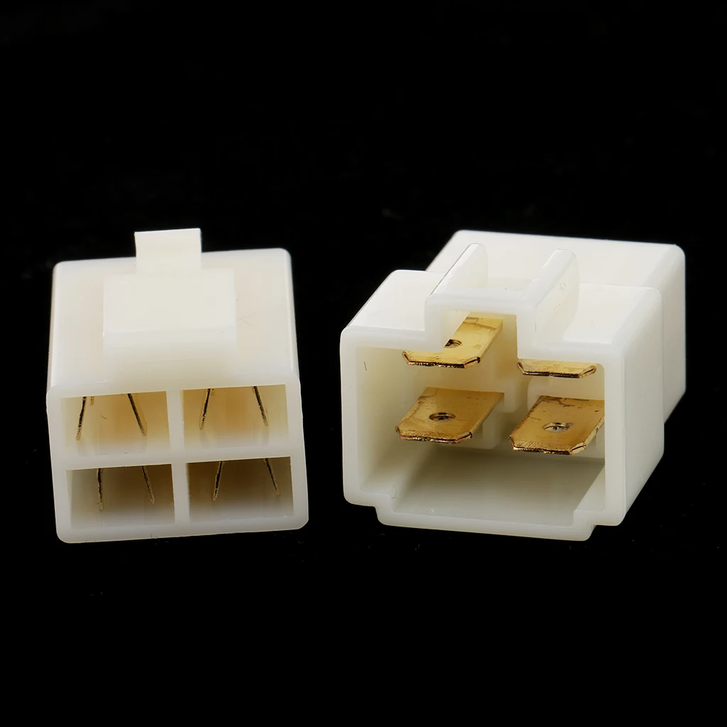 

10 sets - 4pin Connector Male Female Plug 6.3mm Copper Terminals Car Cable