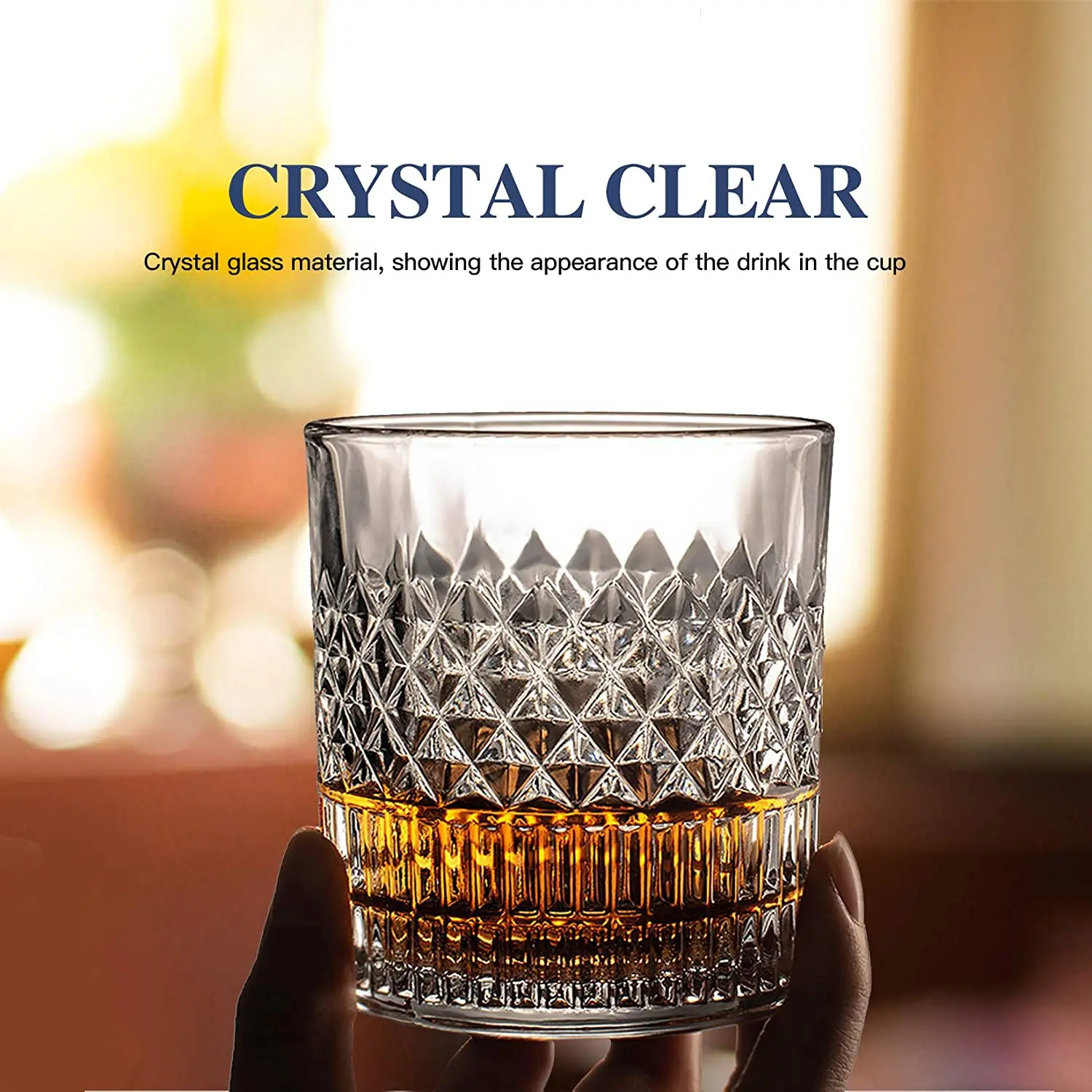 4PCS Fashion Whiskey Glasses Scotch Whisky Bourbon Cocktails RUM Durable | Дом и сад