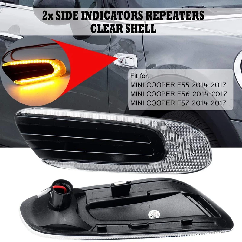 2 светодиодных динамических боковых ретрансляторов световой индикатор маркер