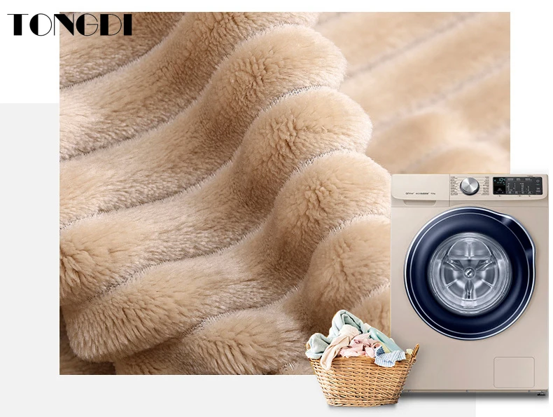 Модное однотонное вертикальное мягкое теплое легкое Флисовое одеяло TONGDI на