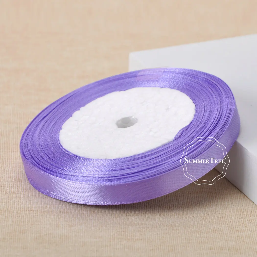 25 ярдов 3/8 дюйма 10 мм атласная лента пояс подарок бант сделай сам ремесло товары