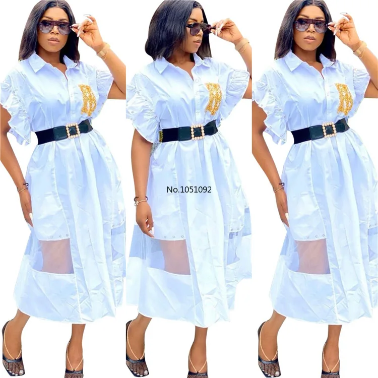 Летнее осеннее модное черно белое Сетчатое платье миди с принтом повседневное