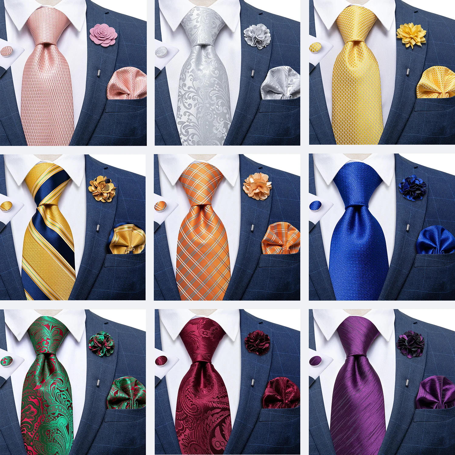 Фото 8 см 100% шелковые мужские галстуки модные полосатые Пейсли для мужчин формальные