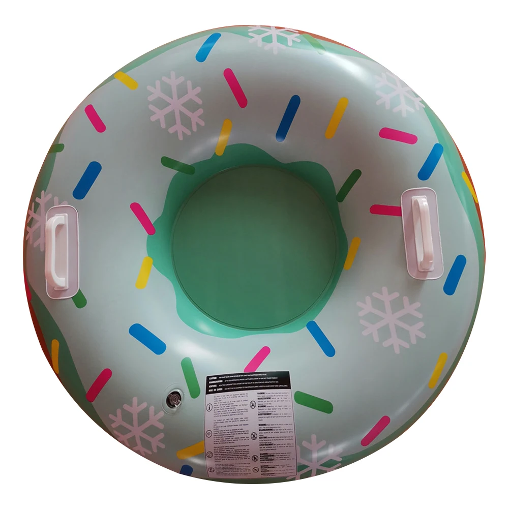 

90cm Snow Sled Tire Tube Durable Wear-Resistant Winter Snow Tube Snow Sled Handles Sledge Circle Doughnut