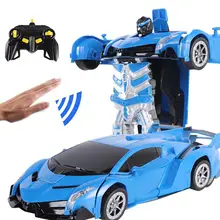 1:18 зондирование жестов деформация RC робот автомобиль дистанционного управления Индукционная трансформирующая машина подарки на день рождения для детей