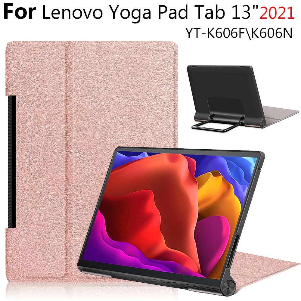

Ultra thin stand smart tablet cover for lenovo yoga tab 13 YT-K606F K606N Case for lenovo yoga pad pro 13 case
