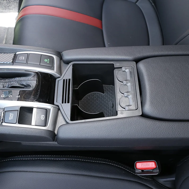 for 2016 2018 honda civic cup holder insert center console organizer tray screen protector for 10th gen civic armrest storage free global shipping