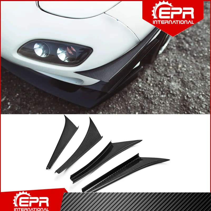 

For RX7 FD R Magic Carbon Fiber Front Bumper Canard (4pcs) Trim Part RX7 Carbon Front Splitter FD Accessories