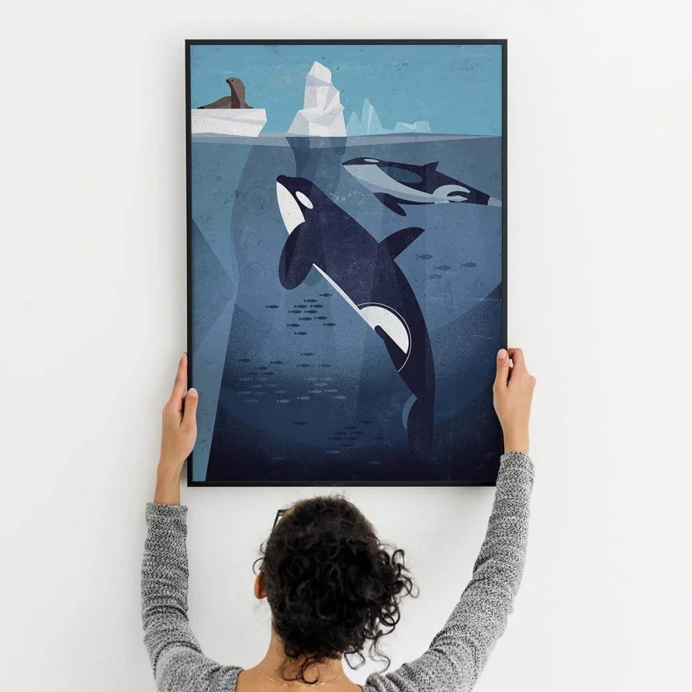 Картина Касатки красочная на холсте современный домашний декор комнаты | Дом и