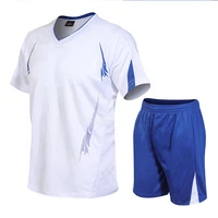 youth quick drying sportswear summer two piece casual shorts mens breathable running fitness set thin large student boy clothes