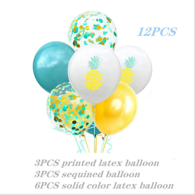 12 дюймов B летние фрукты ананас черешня Арбуз Лимон латексный шар Гавайская тема