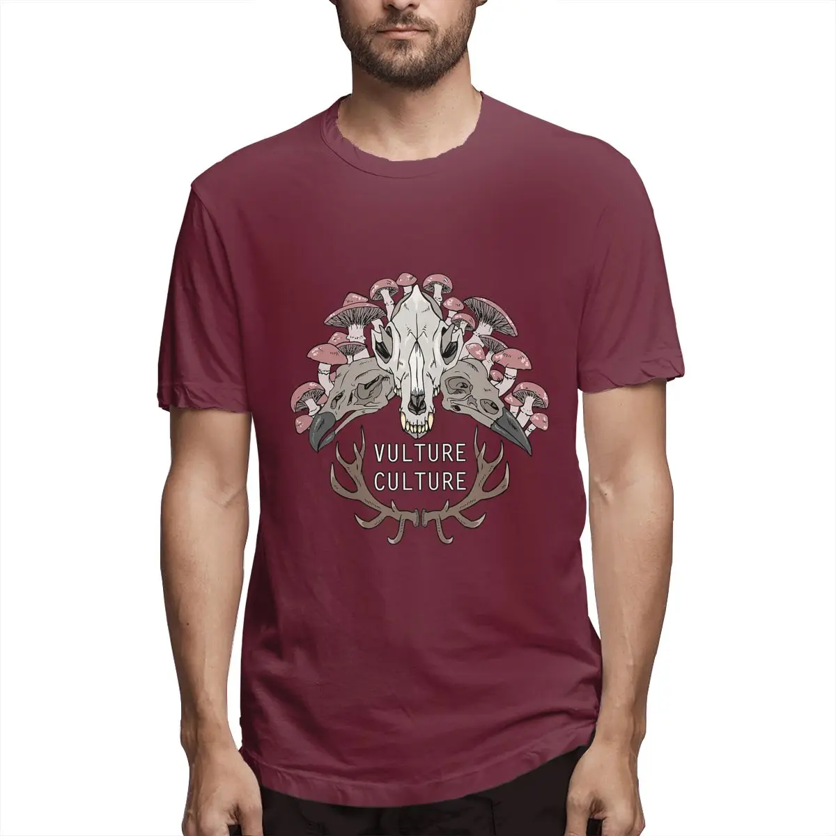 

Taxidermy Vulture Culture Essential Men T Shirts Humor Tees Short Sleeve Crewneck T-Shirt 100% Cotton Summer Clothes
