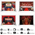 Виниловый фон для фотосъемки детей с изображением красной ковровой дорожки