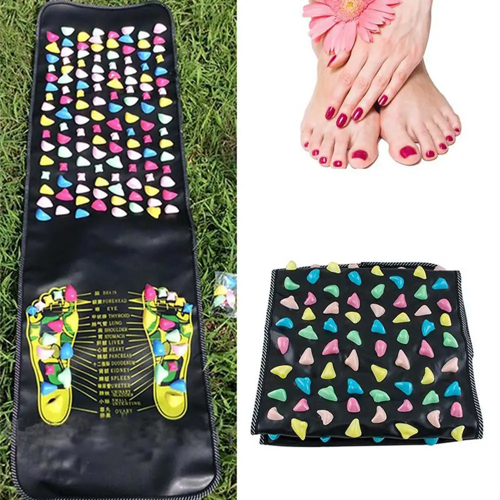 

Reflexology Walk Stone Road Foot Massage Mat Acupressure Massager Healthcare Relief Relax Pain Mat Leg Walk Massage Pad Foo Q5E5
