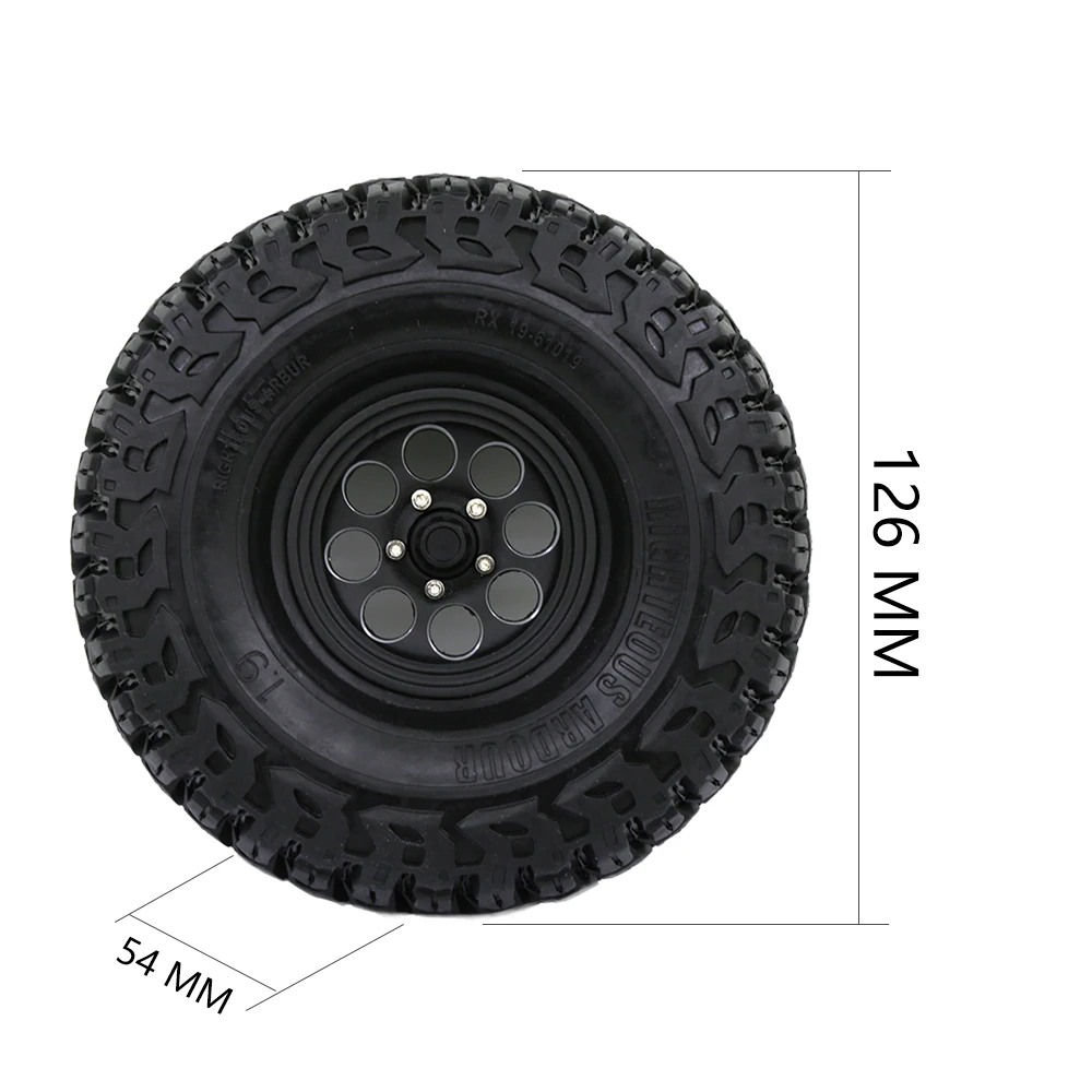 

RC Car 126MM 1.9" Rubber Rocks Tyres / Wheel Tires for 1:10 RC Rock Crawler Axial SCX10 90046 AXI03007 D90 D110 TF2 Traxxas TRX4