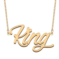 king name necklace for women stainless steel jewelry 18k gold plated nameplate pendant femme mother girlfriend gift