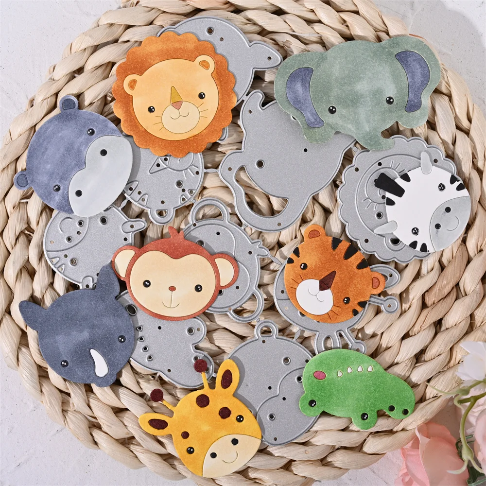 InLoveArts милые Животные набор вырубных штампов &quotЖираф с изображением обезьяны