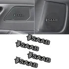 3D наклейка для стайлинга автомобиля, алюминиевая эмблема, внутренний динамик, звуковой значок для Saab 9-3 9-5 900 9000 Scania