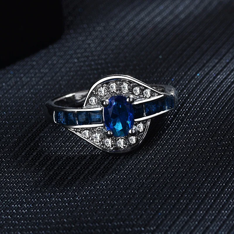 Женское Кристальное кольцо с цирконием фиолетовое зеленое синее обручальное