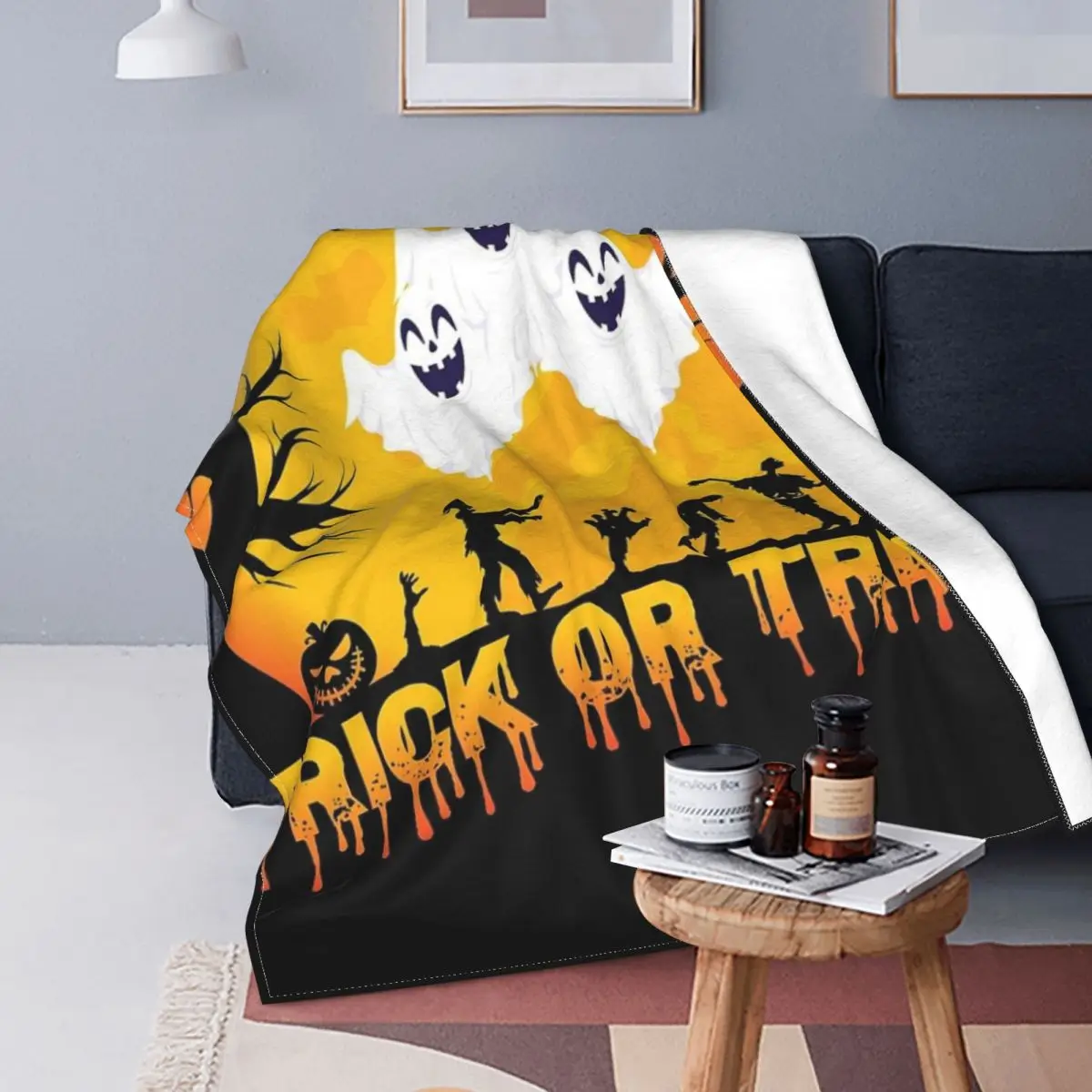 

Трюк или лакомство-Ночная Ночь для Хэллоуина, круглая кукла для камеры, мягкая, Пляжная, термическая