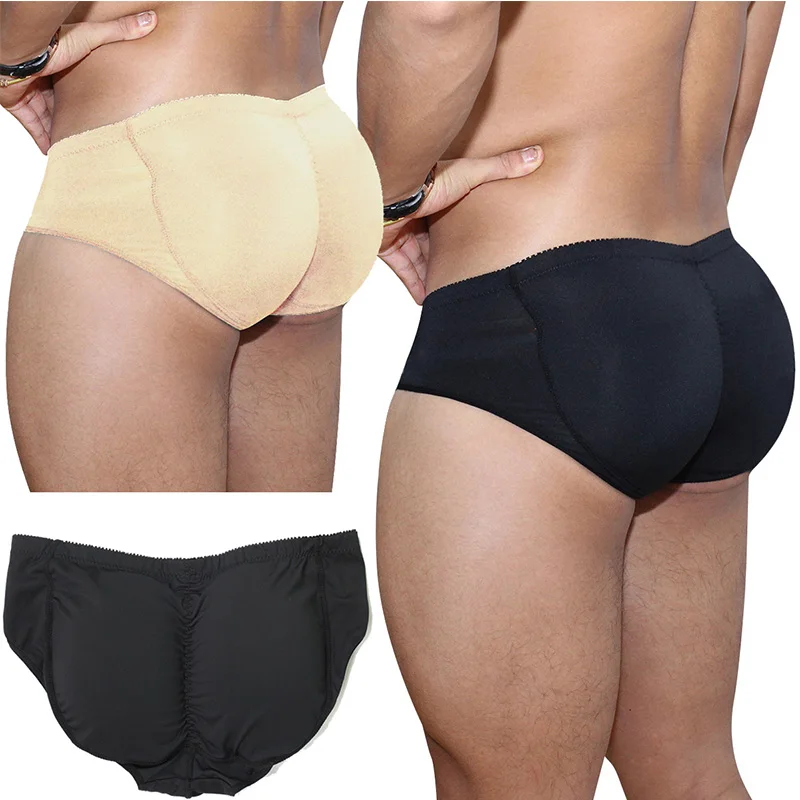 5XL pLus Men Back Hips Butt Lift Briefs Body Shper Padded  Butt Lifter Underwear Panties Strengthening Sexy Front